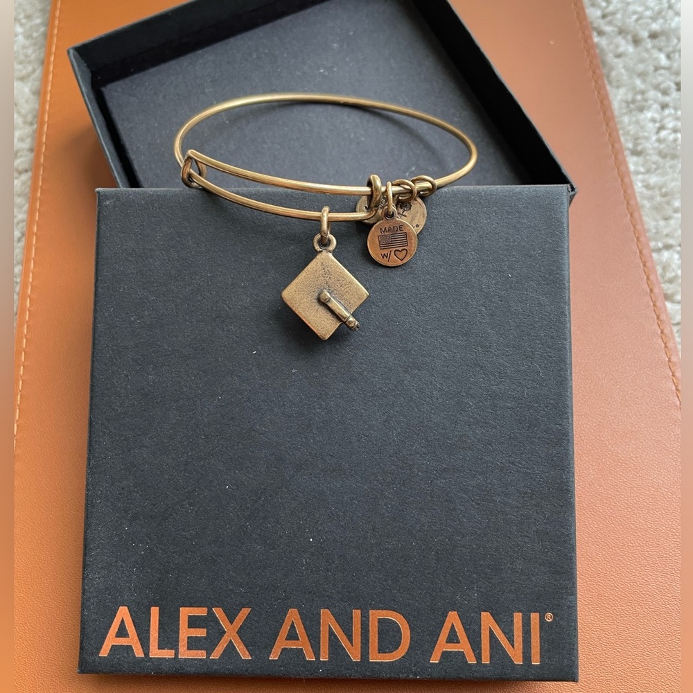 Alex and Ani Gold Graduation Cap Bangle